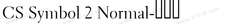CS Symbol 2 Normal字体转换
